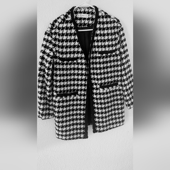 Mango houndstooth jacket in ecru - Picture 4 of 5